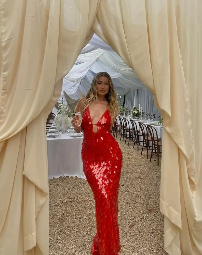 Elegant Sequin Backless Dress for Women with Flattering Fit | Perfect for Special Occasions 6