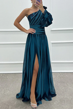 Elegant Striped Maxi Dress | One Shoulder Design with Flowy Skirt for Effortless Style 8