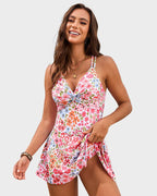 Elegant Swim Dress | One Piece Swimsuit with Tummy Control | Adjustable Straps for Comfort 2