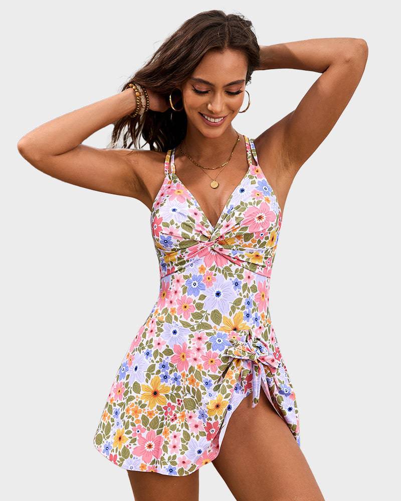 Elegant Swim Dress | One Piece Swimsuit with Tummy Control | Adjustable Straps for Comfort 4