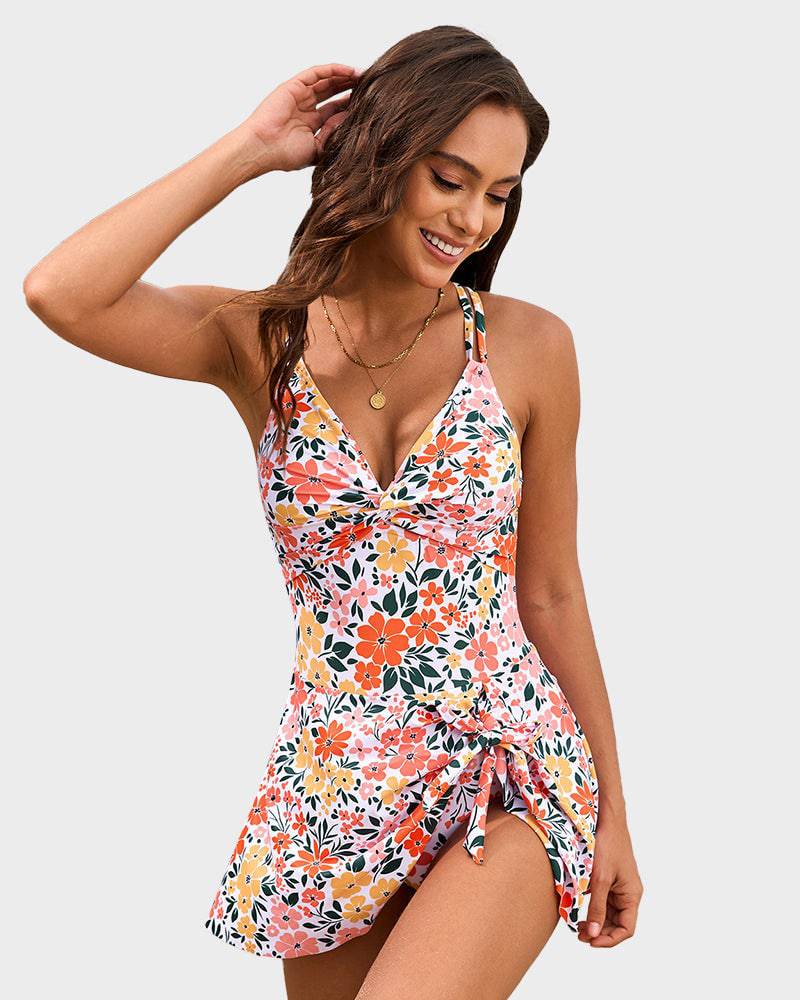 Elegant Swim Dress | One Piece Swimsuit with Tummy Control | Adjustable Straps for Comfort 5