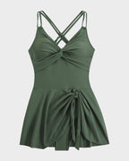 Elegant Swim Dress | One Piece Swimsuit with Tummy Control | Adjustable Straps for Comfort 8
