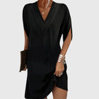 Elegant Tummy-Hiding Dress | Women's Flattering V-Neck Dress for Effortless Style 1