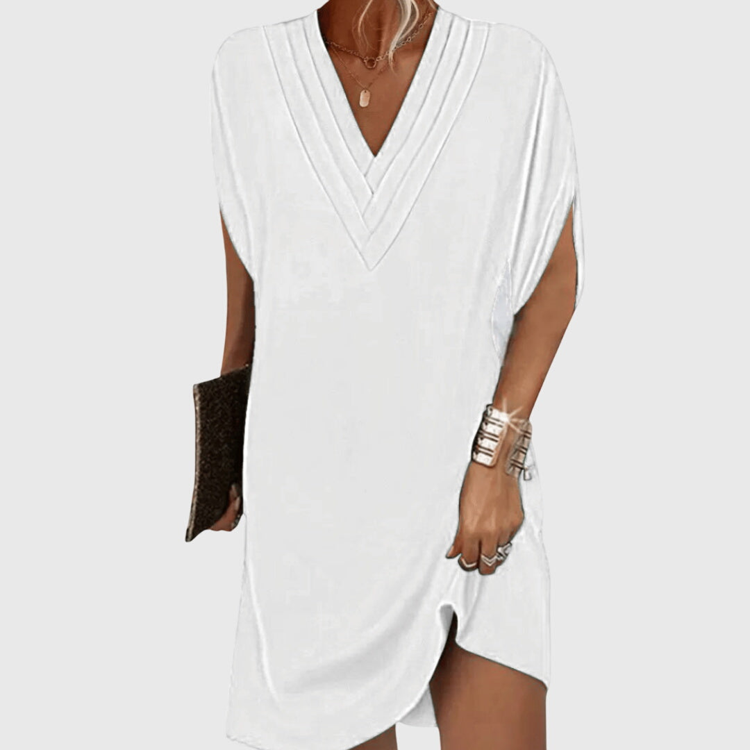 Elegant Tummy-Hiding Dress | Women's Flattering V-Neck Dress for Effortless Style 5