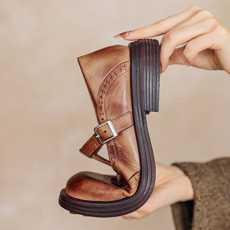 Elegant Vegan Leather Mary Jane Sandal with All-Day Comfort Sole | Timeless Style for Everyday Wear 3