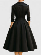 Elegant White Midi Dress | Long Sleeve Satin Design with Discreet Pockets for Effortless Style 3