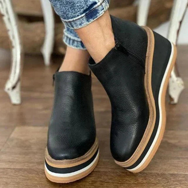 Elegant Women's Boots with Waterproof Design & Easy Side Zipper for All-Day Comfort 1