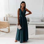 Elegant Wrap Maxi Dress for Women with Flattering Design | Perfect Long Dress for Weddings and Formal Events 1