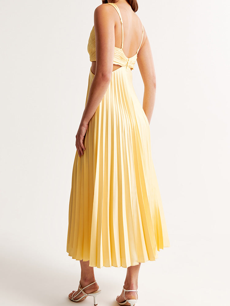 Elle Collection | Women's V-Neck Maxi Dress with Flowing Silhouette | Elegant Evening Wear for Timeless Style 3