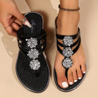 Eloira | Women's Sandals with Dazzling Crystal Accents | Comfortable Fit for Effortless Elegance 1