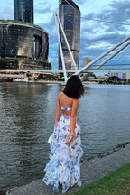 Eloise Collection | Women's Floral Maxi Dress with Breezy Split Skirt | Elegant Summer Style for Garden Events 8