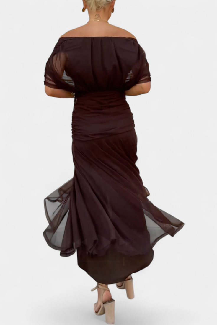 Eryzziah | Women's Wedding Guest Dress with Floral Print & V-Neckline | Elegant Summer Dress for Special Occasions