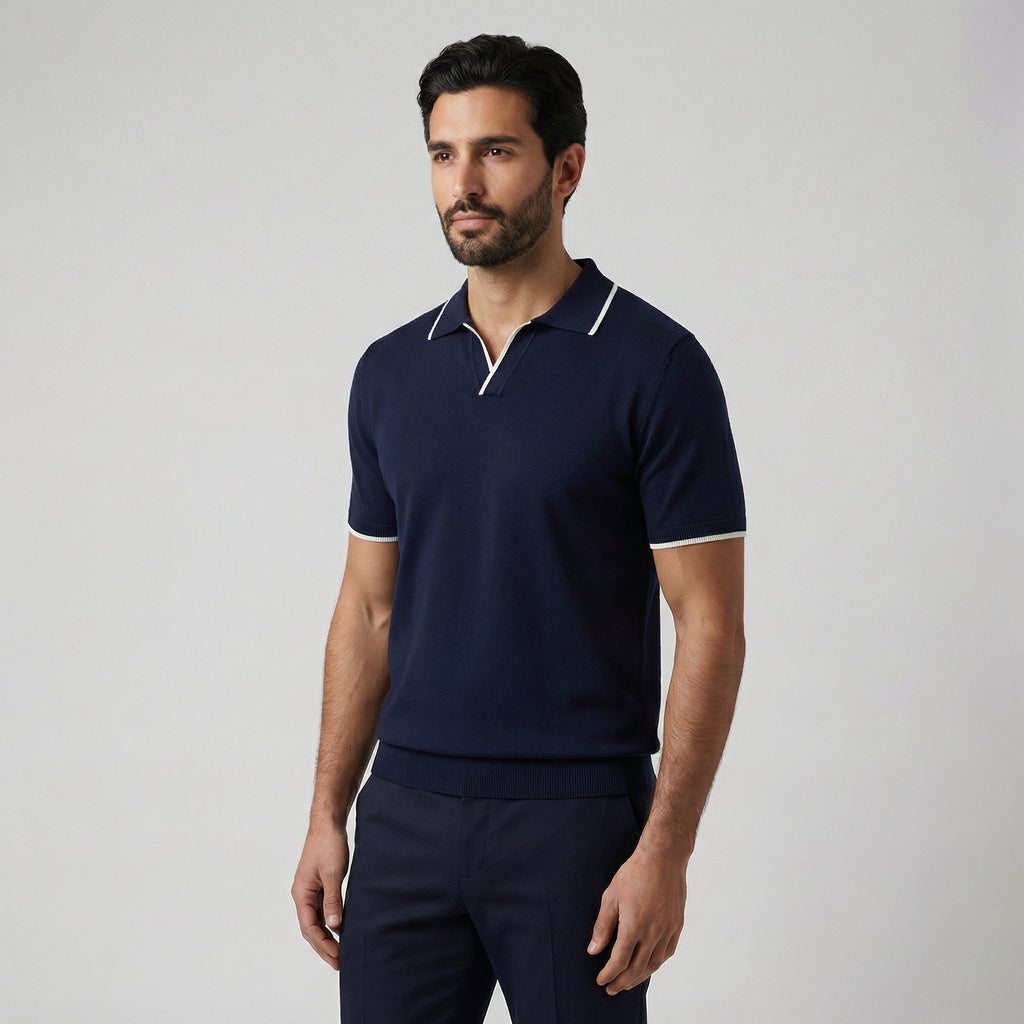 Evergent Slim Fit Polo Shirt for Men | Retro-Inspired Short Sleeve Golf Shirt in Lightweight Fabric 9