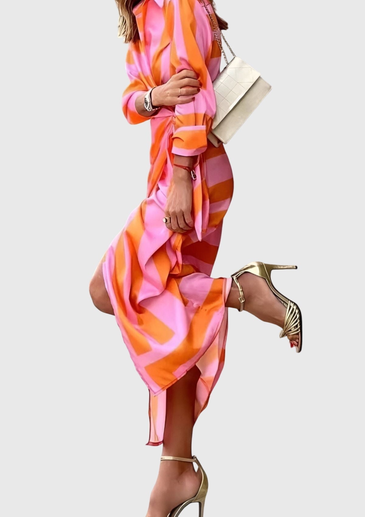 Everly Collection | Plus Size Midi Wrap Dress with Chic Print | Flattering Fit for Every Occasion 7