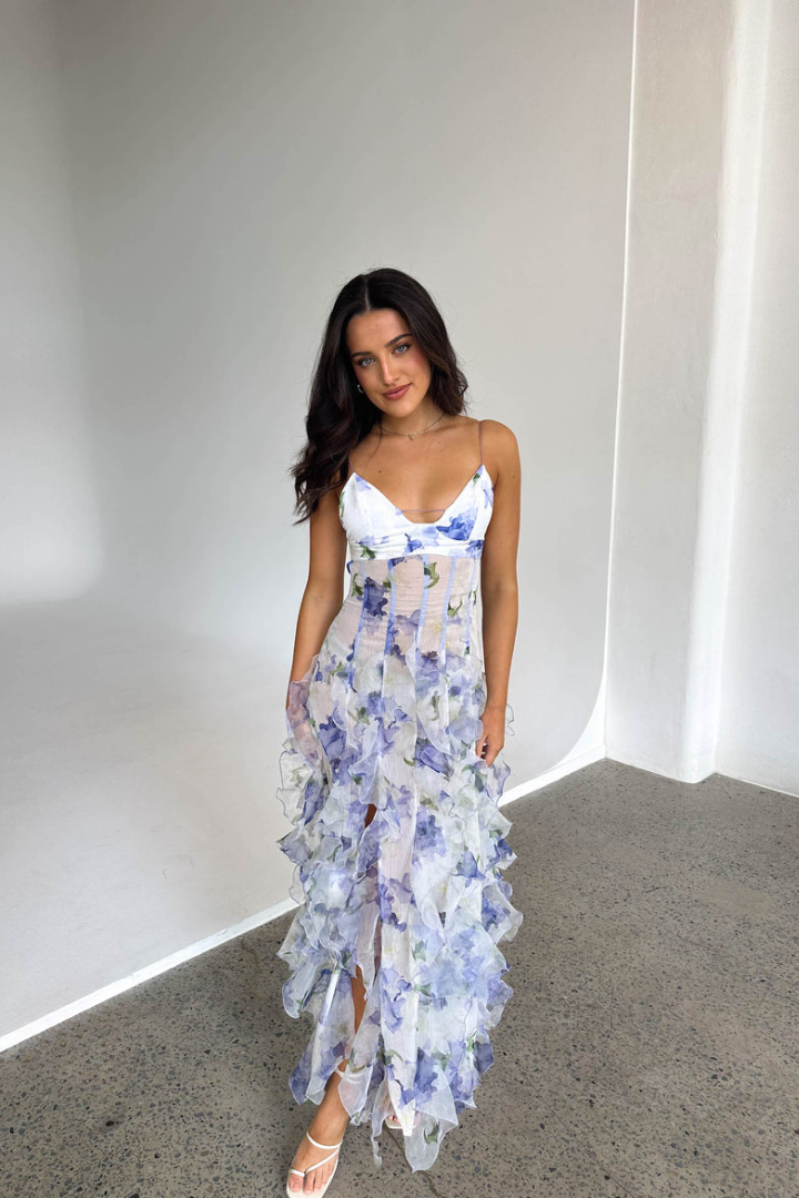 Floral Maxi Dress | Women's Summer Dress with Ruffle Design | Flattering Fit for Warm Weather Events 4