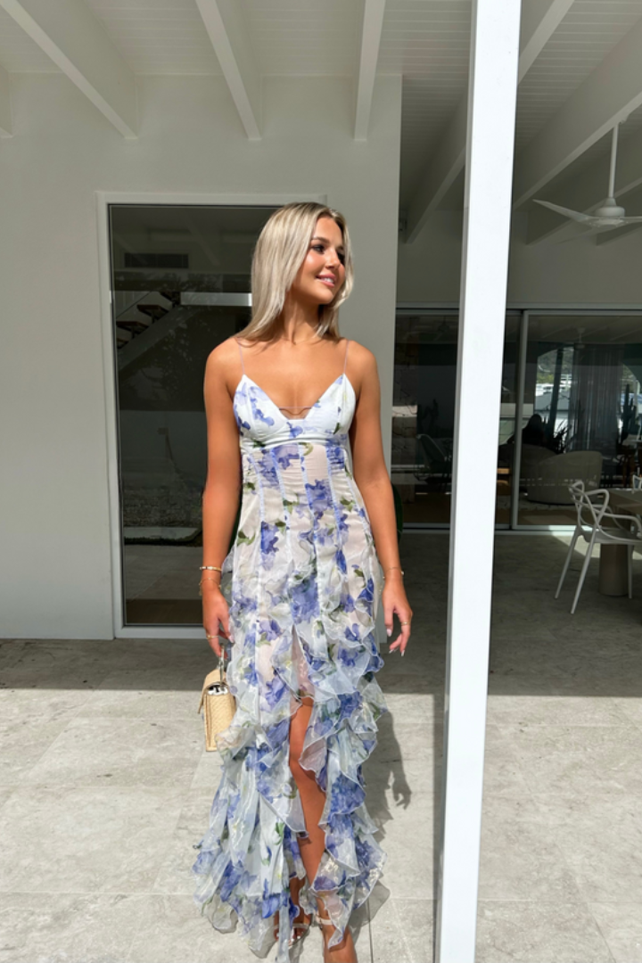 Floral Maxi Dress | Women's Summer Dress with Ruffle Design | Flattering Fit for Warm Weather Events 5