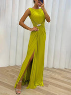 Freesia | Women's Pleated Maxi Dress for Weddings with Elegant Flow | Comfortable Fit for All-Day Wear 0