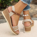 Garnet Collection | Women's Sandals with Cushioned Wedge & Adjustable Straps | Comfortable Boho Footwear for Summer Style 0