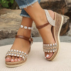 Garnet Collection | Women's Sandals with Cushioned Wedge & Adjustable Straps | Comfortable Boho Footwear for Summer Style 4