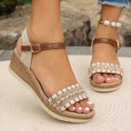 Garnet Collection | Women's Sandals with Cushioned Wedge & Adjustable Straps | Comfortable Boho Footwear for Summer Style 5