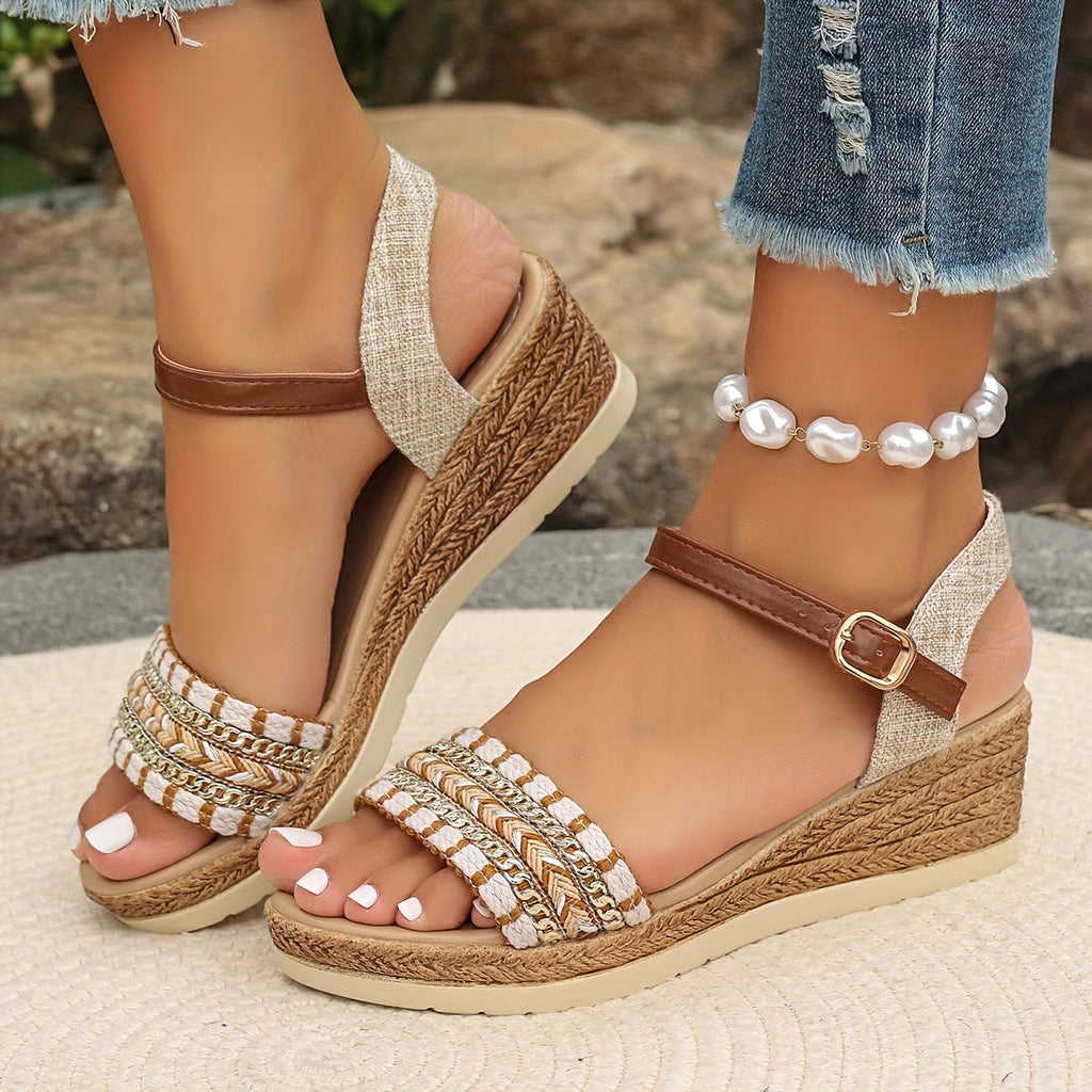 Garnet Collection | Women's Sandals with Cushioned Wedge & Adjustable Straps | Comfortable Boho Footwear for Summer Style 6
