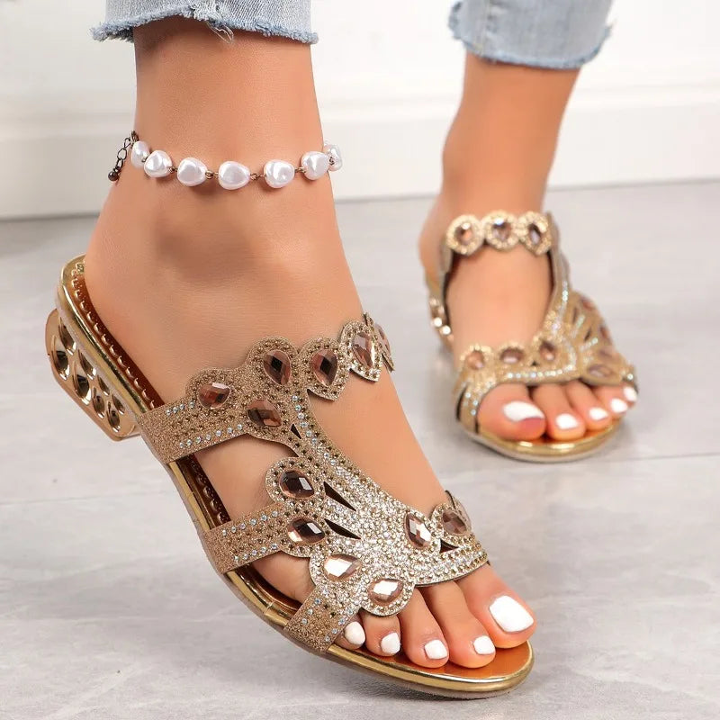 Glamour Collection | Women's Platform Sandals with Exquisite Embellishments | Elegant Footwear for All-Day Comfort 2