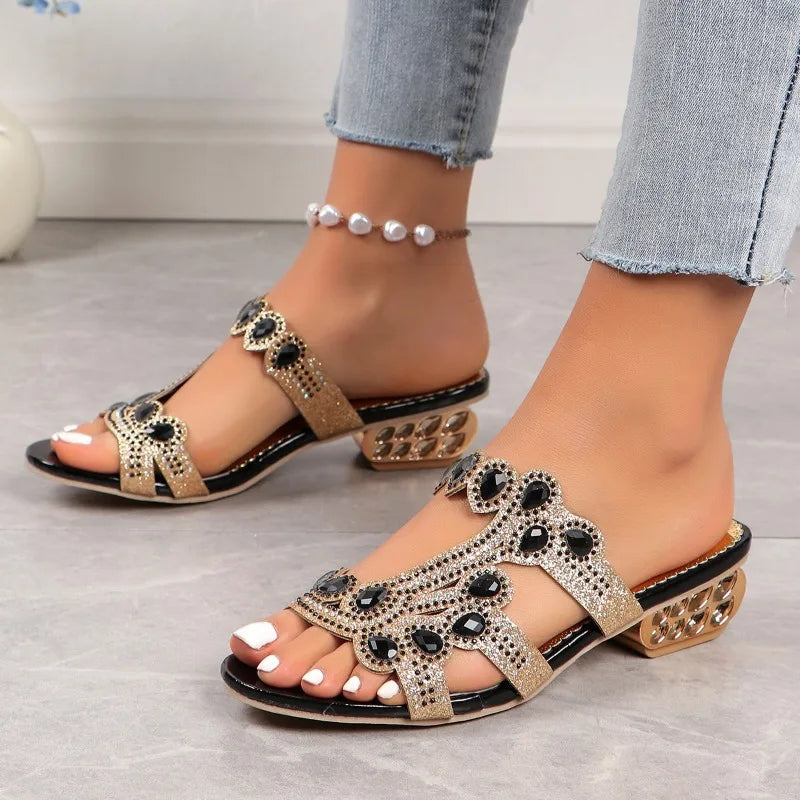 Glamour Collection | Women's Platform Sandals with Exquisite Embellishments | Elegant Footwear for All-Day Comfort 4