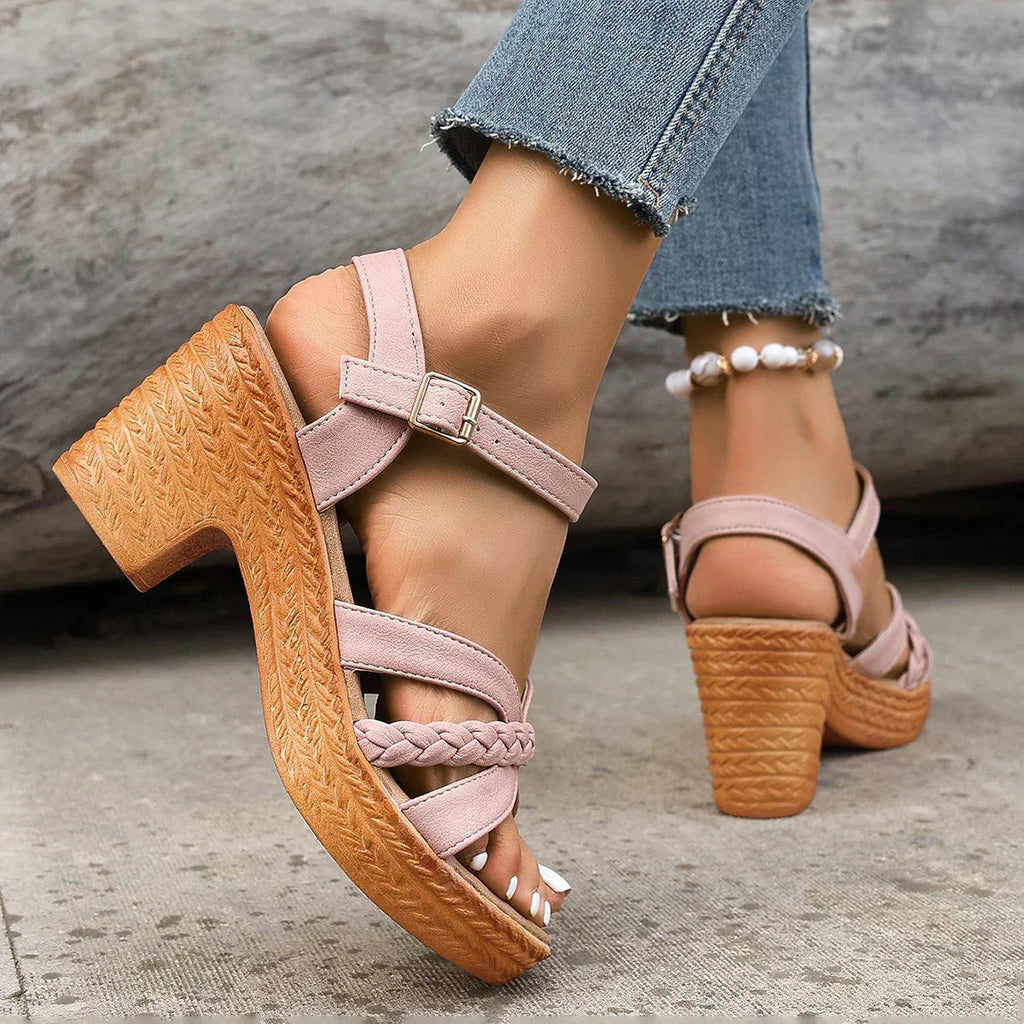 Halle | Women's Sandals with Supportive Mid-Heel | Elegant Design for All-Day Comfort 5