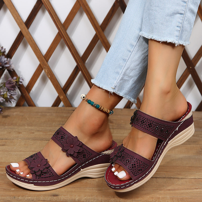 Heath | Women's Slides with Cushioned Comfort & Elegant Floral Design for All-Day Wear 0