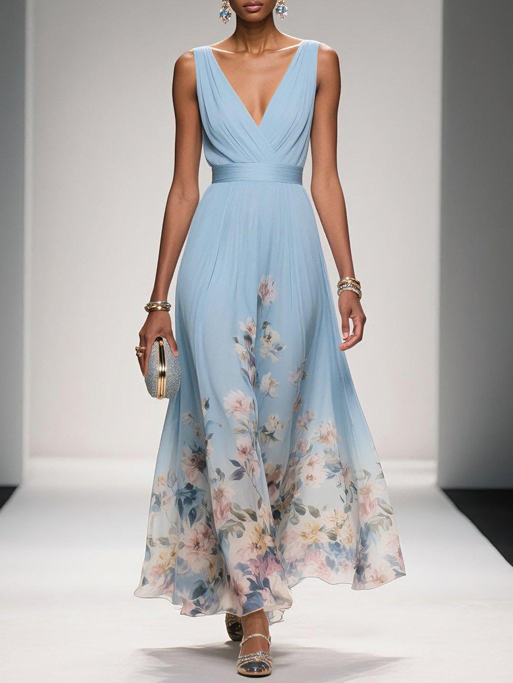 Isabella Collection | Women's Dress with Floral Print & A-Line Silhouette | Elegant Style for Summer Events 0