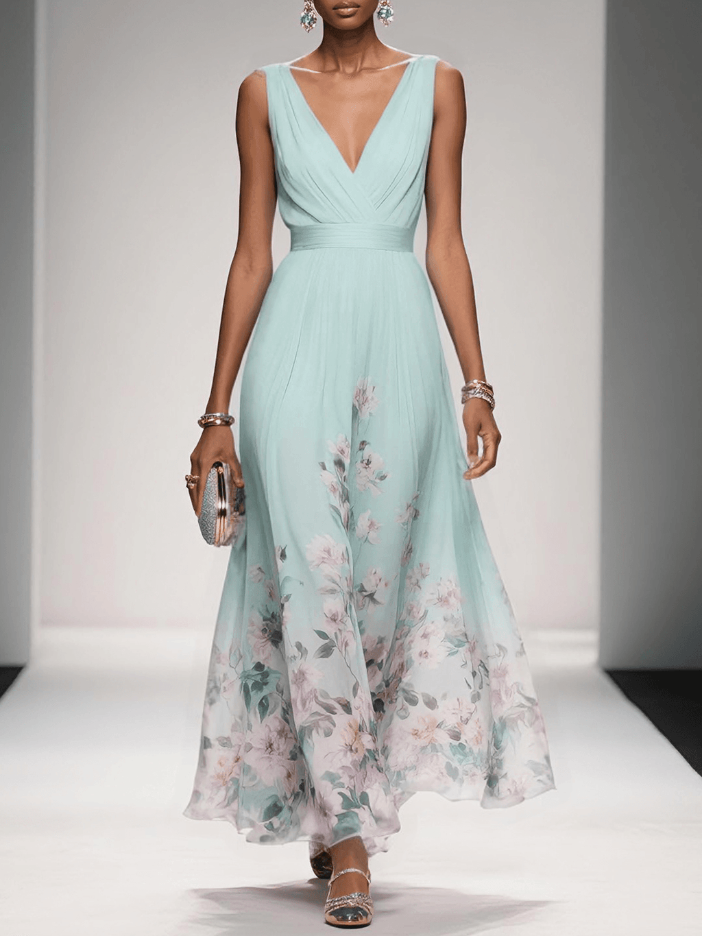 Isabella Collection | Women's Dress with Floral Print & A-Line Silhouette | Elegant Style for Summer Events 3