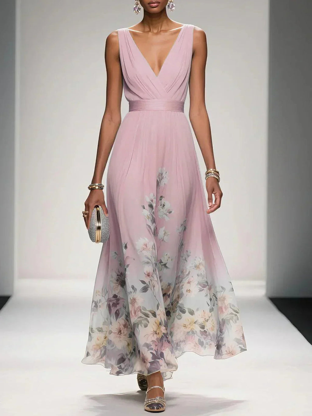 Isabella Collection | Women's Dress with Floral Print & A-Line Silhouette | Elegant Style for Summer Events 4