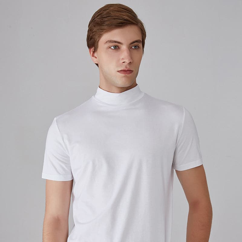 Jude Slim Fit High Collar Men's T-Shirt for Stylish Comfort and Breathability 2