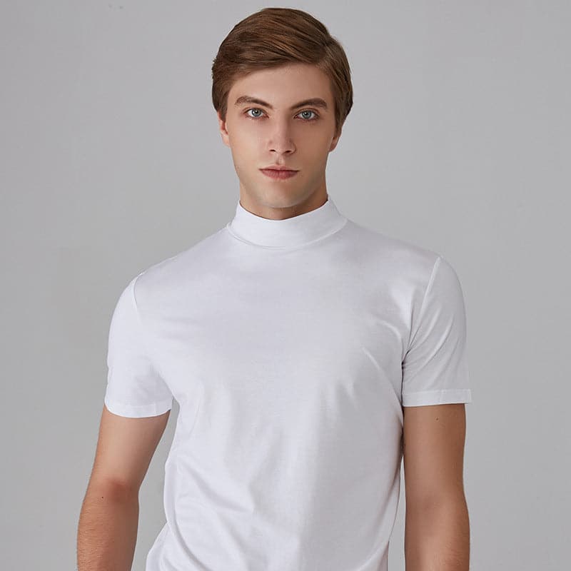 Jude Slim Fit High Collar Men's T-Shirt for Stylish Comfort and Breathability 7