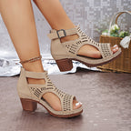 Juliette Collection | Women's Sandals with Block Heel & Artistic Cutouts | All-Day Comfort for Effortless Style 5