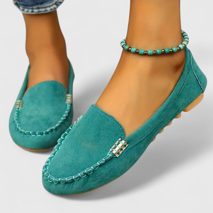 Karlene Collection | Women's Black Loafers with Elegant Metal Accents | Comfortable Slip-Ons for All-Day Wear 4