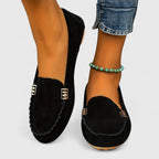 Karlene Collection | Women's Black Loafers with Elegant Metal Accents | Comfortable Slip-Ons for All-Day Wear 5