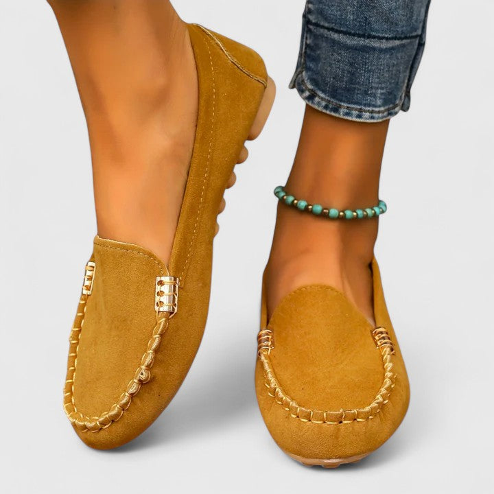Karlene Collection | Women's Black Loafers with Elegant Metal Accents | Comfortable Slip-Ons for All-Day Wear 6