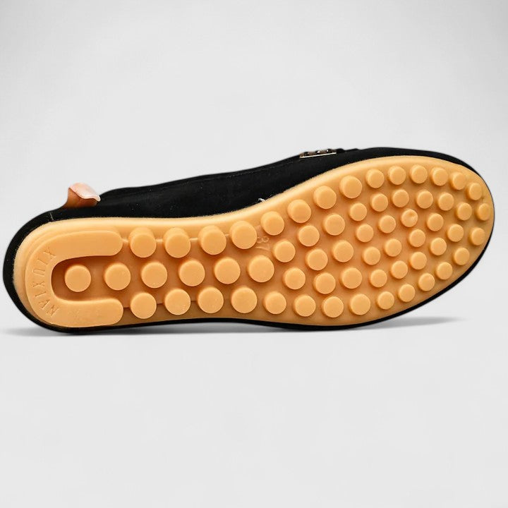 Karlene Collection | Women's Black Loafers with Elegant Metal Accents | Comfortable Slip-Ons for All-Day Wear 8
