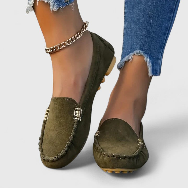 Karlene Collection | Women's Black Loafers with Elegant Metal Accents | Comfortable Slip-Ons for All-Day Wear 9