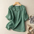 Kristi Collection | Women's Blouse with Scalloped Collar & Relaxed Fit | Effortless Style for Any Occasion 0