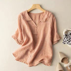 Kristi Collection | Women's Blouse with Scalloped Collar & Relaxed Fit | Effortless Style for Any Occasion 1