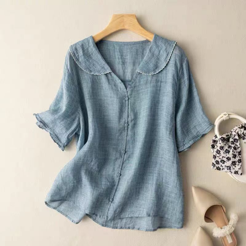 Kristi Collection | Women's Blouse with Scalloped Collar & Relaxed Fit | Effortless Style for Any Occasion 2