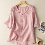 Kristi Collection | Women's Blouse with Scalloped Collar & Relaxed Fit | Effortless Style for Any Occasion 3
