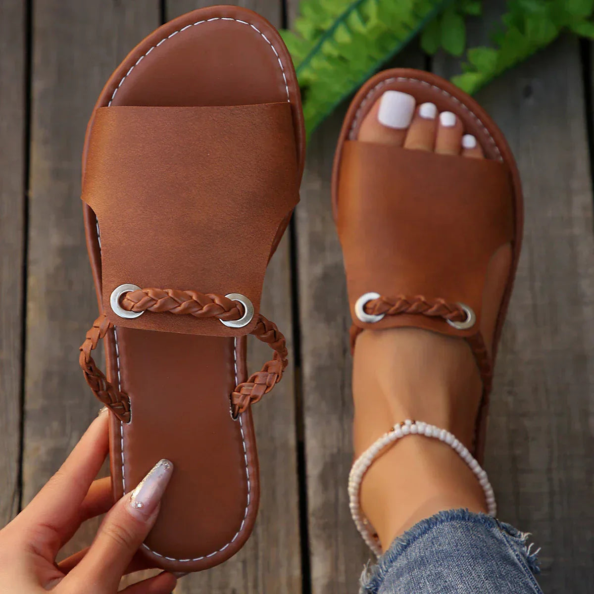 Larkspur | Women's Sandals with Braided Straps | Comfortable Woven Footwear for Everyday Style 1