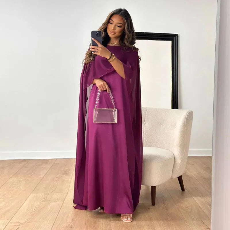 Lily Collection | Women's Maxi Dress with Elegant Cape Design | Timeless Style for Special Occasions 3
