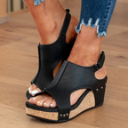 Linda Collection | Wedge Sandals for Women with Breathable Suede | Elegant Comfort for All-Day Wear 5