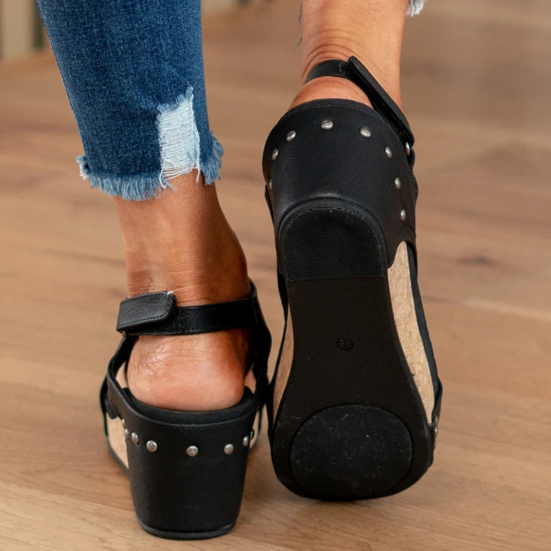 Linda Collection | Wedge Sandals for Women with Breathable Suede | Elegant Comfort for All-Day Wear 7