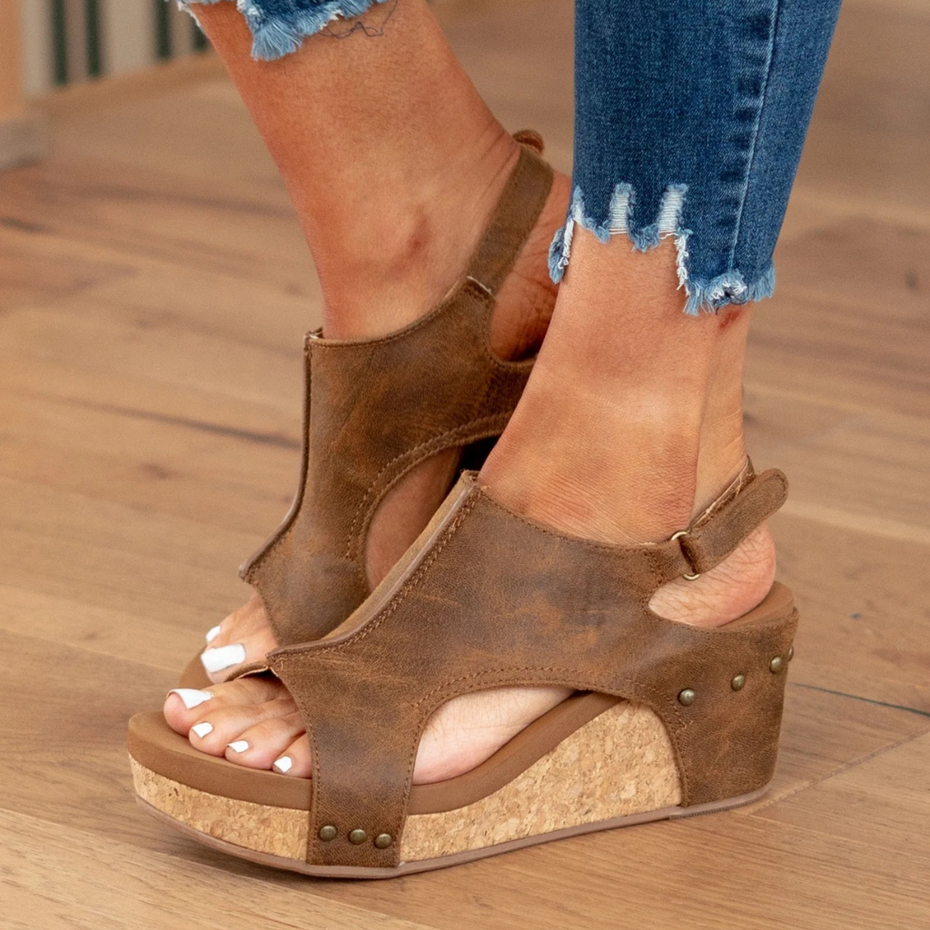 Linda Collection | Wedge Sandals for Women with Breathable Suede | Elegant Comfort for All-Day Wear 9