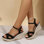 Lisa Collection | Wedge Sandals for Women with Adjustable Ankle Strap | Chic Design for All-Day Comfort 4